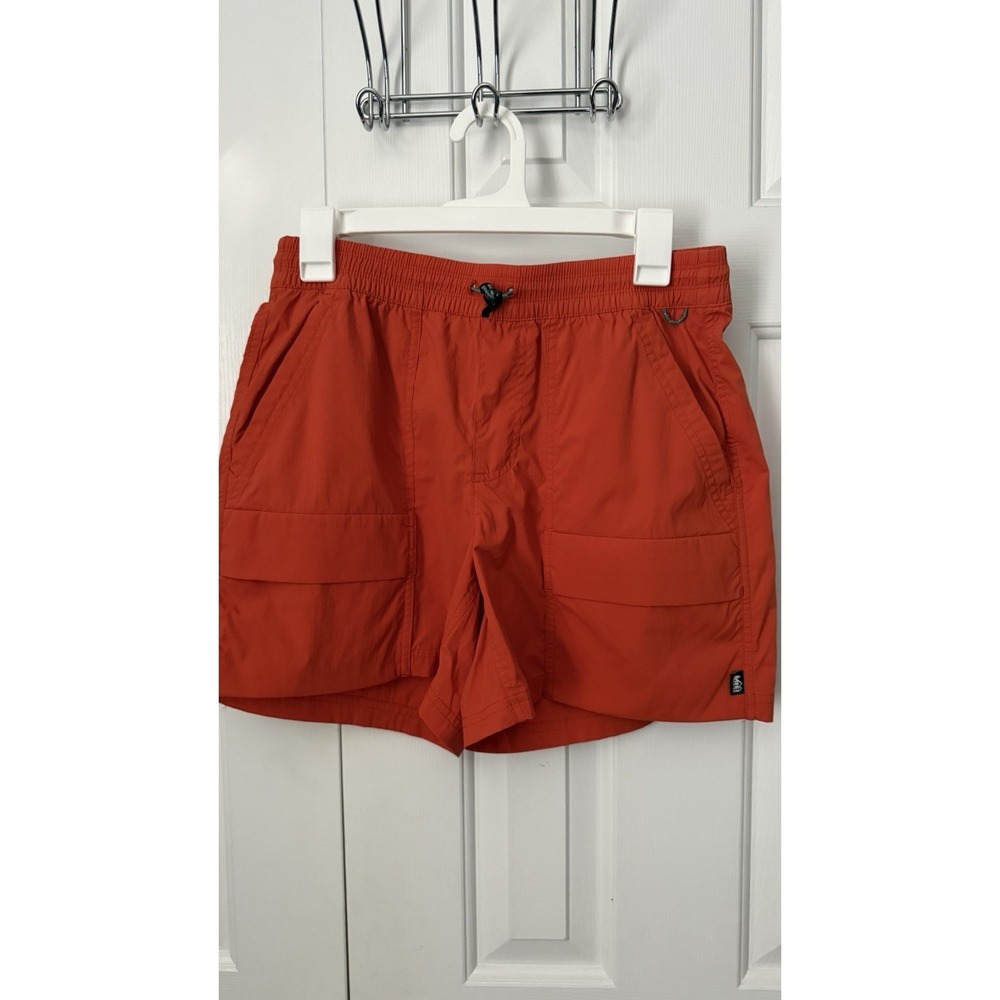 REI Co-Op Ladies Shorts Size Medium Orange Hiking Outdoor Nylon/spandex EUC